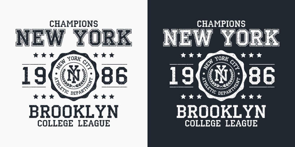 New york brooklyn typography for design clothes vector image