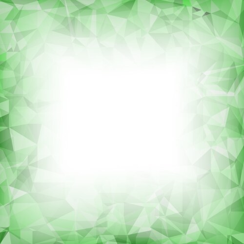 Green polygonal background vector image