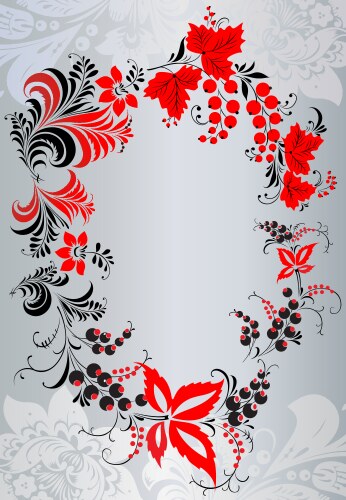 floral patterns in russian style oklahoma vector image