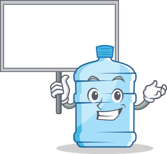 Bring board gallon character cartoon style vector image