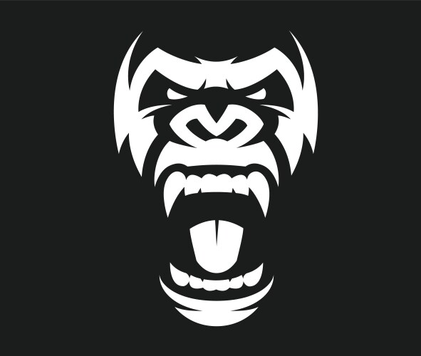 Angry gorilla symbol vector image