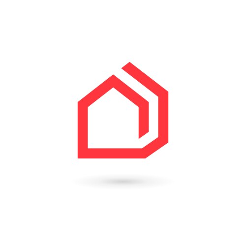 Real estate house logo icon design template vector image