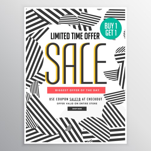 Modern trendy sale poster banner design concept vector image