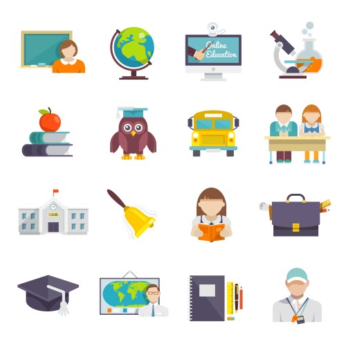 school icon flat vector image