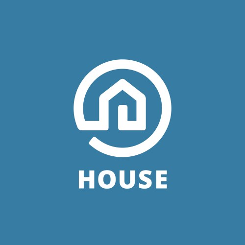 Real estate house logo icon design template vector image