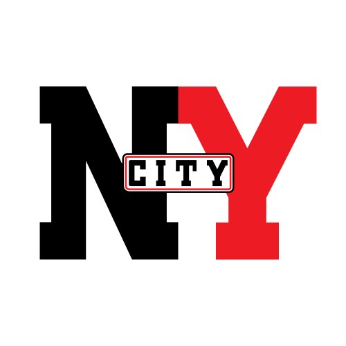 t shirt typography new york city vector image