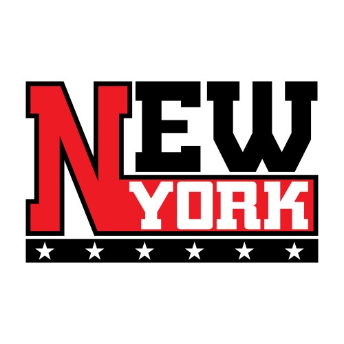 t shirt typography stars new york city vector image