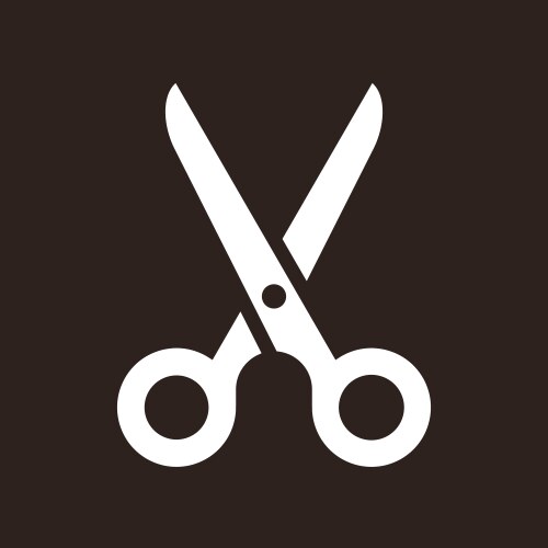 Scissors symbol vector image