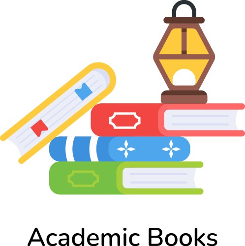 Academic books vector image