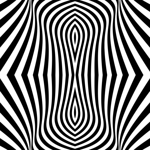 Black and white abstract striped background vector image