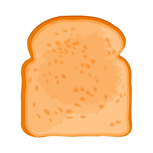 Closeup of slice bread isolated vector image