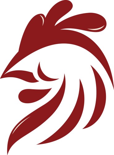 Abstract rooster logo template vector image