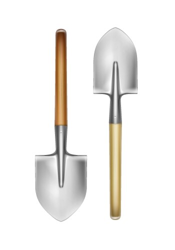 two big shovels vector image