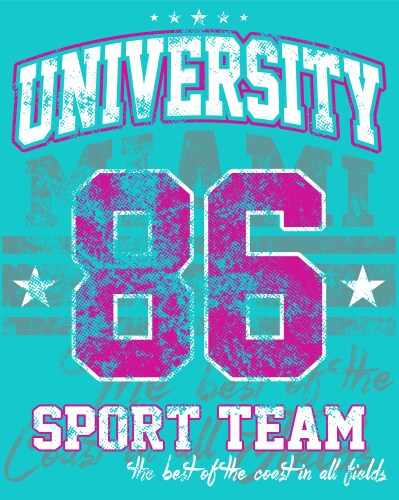 University sport team vector image