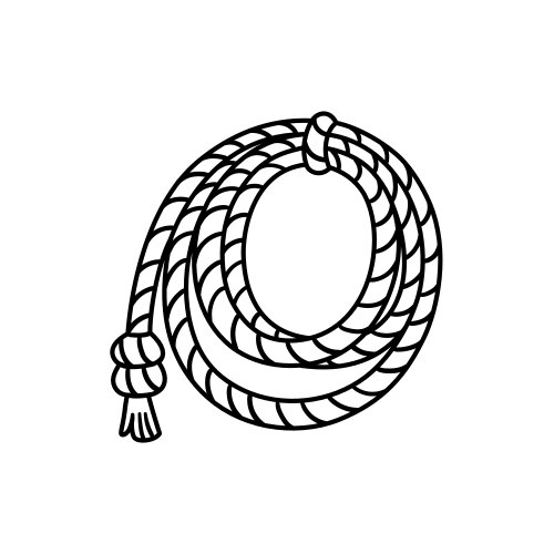 Ropes in sketch style vector image