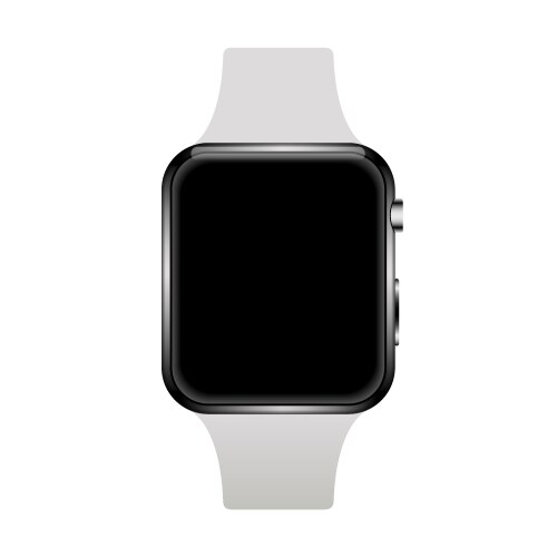 Modern realistic smart watch on white vector image