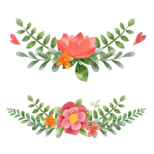 Spring abstract floral bouquet tiny art vector image