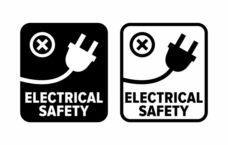 Electrical safety information sign vector image