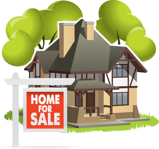 House for sale vector image