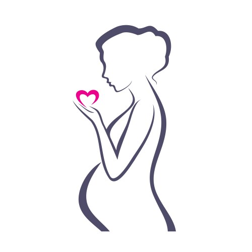 pregnant woman symbol stylized sketch vector image