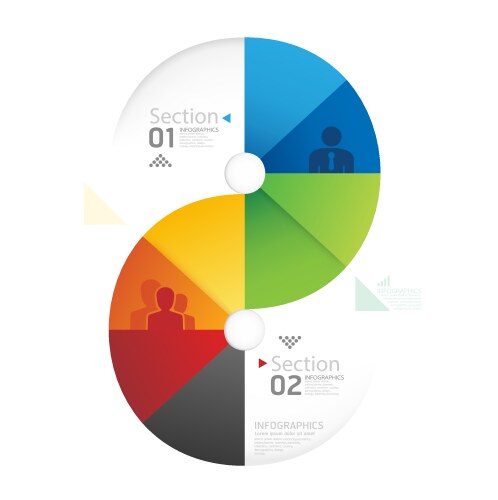 Abstract infographic design minimal circle shape vector image