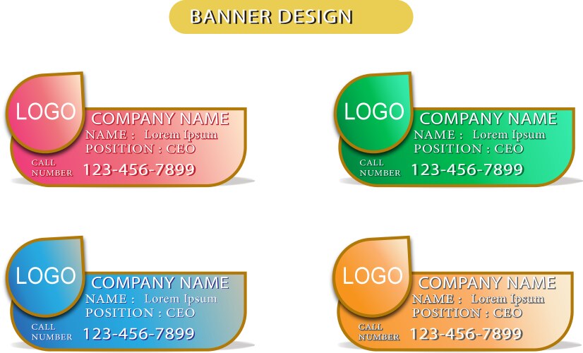 Banner design company or header template vector image