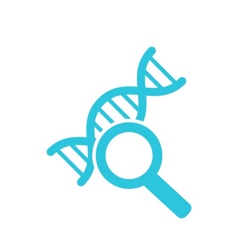 Dna research icon isolated on white background vector image