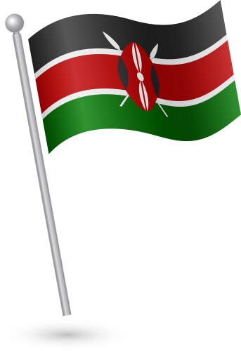 Kenya national flag vector image