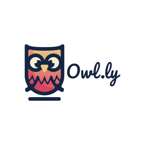 logo owl gradient colorful style vector image