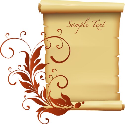 Scroll paper vector image