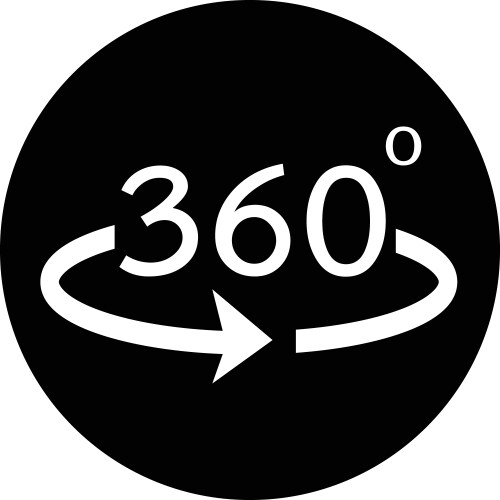 Angle 360 degrees icon vector image