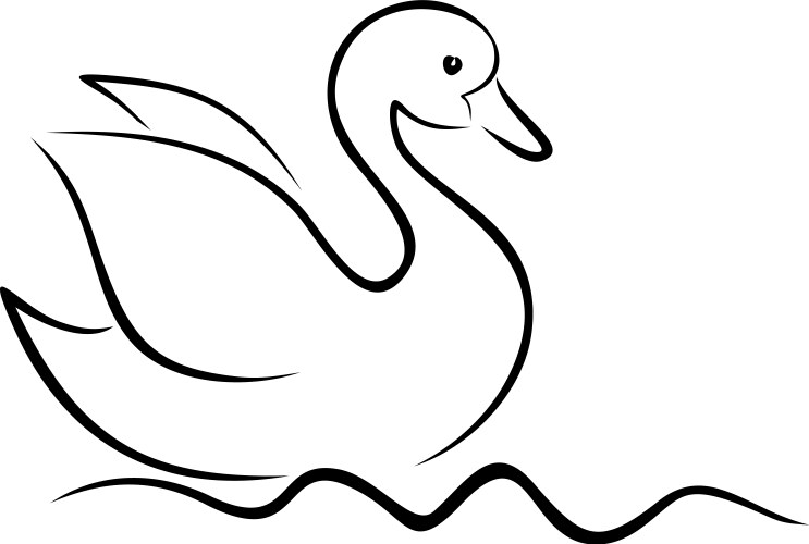 Swan with wave vector image