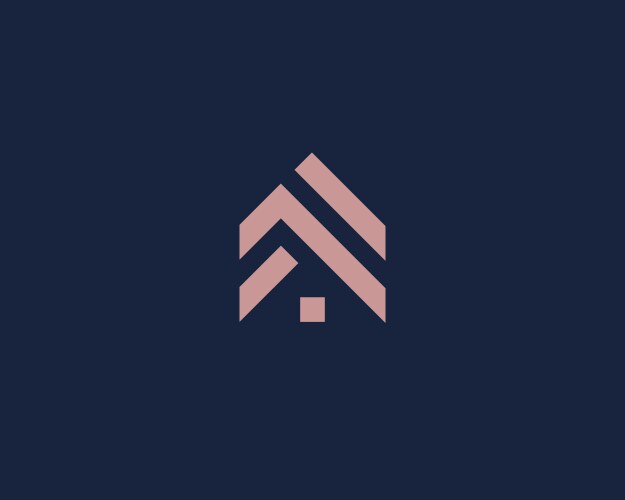 Abstract geometric house logo home apartment vector image