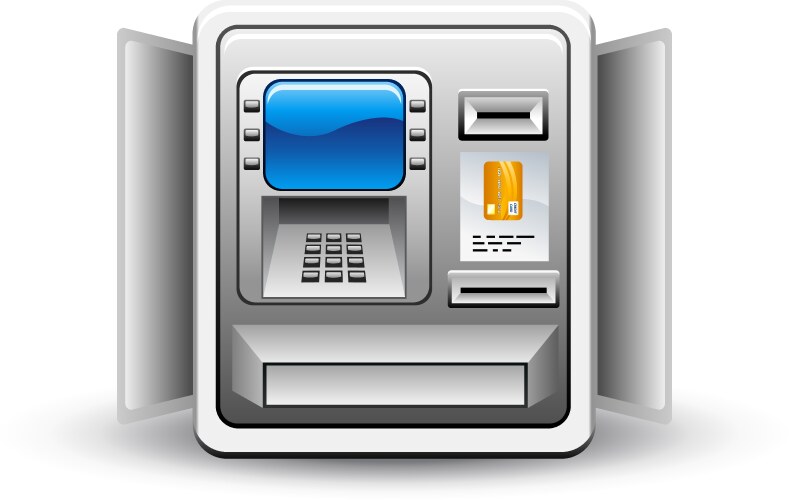 Atm machine vector image