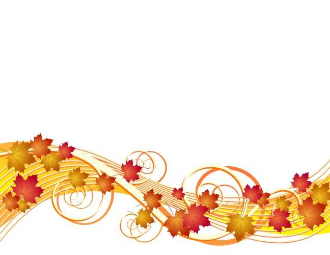 Flying autumn leaves background vector image