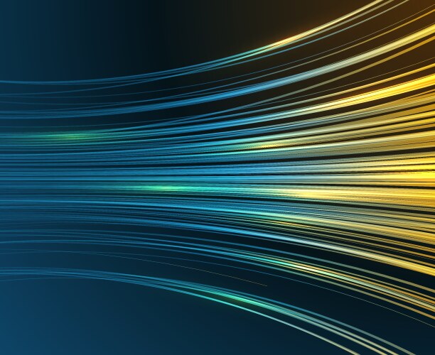 Speed motion blue light curves abstract tech vector image