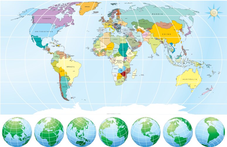 World map vector image