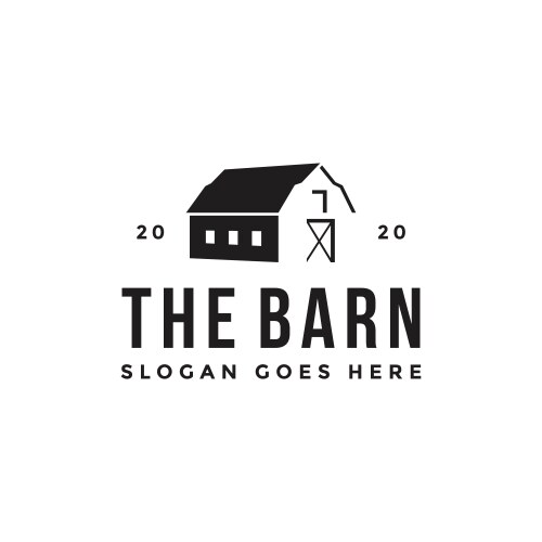 Old barn farm logo icon vector image