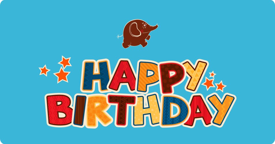 Happy birthday greetings vector image