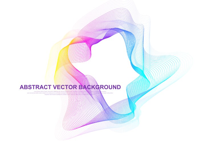 Abstract colorful wave lines background circular vector image