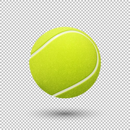 Realistic flying tennis ball closeup vector image