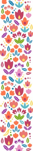 Abstract tulips vertical seamless pattern vector image