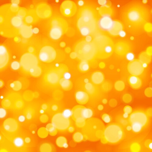 Abstract orange background with bokeh lights vector image