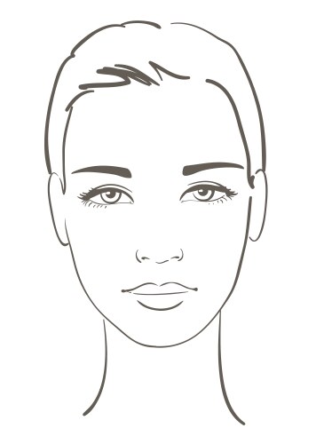 Young woman face vector image