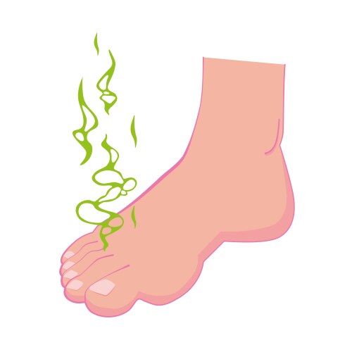 Stinky feet bad smelling vector image