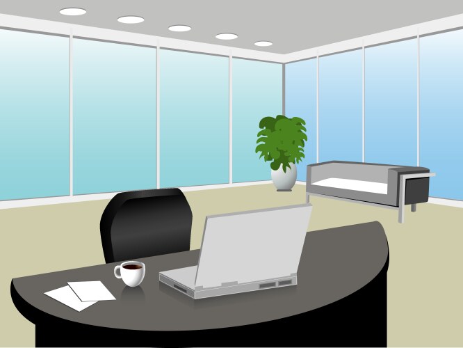 Modern office vector image