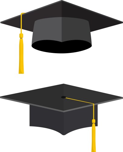 University academic graduation caps vector image