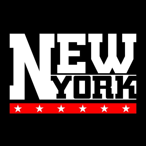 T shirt typography new york vector image