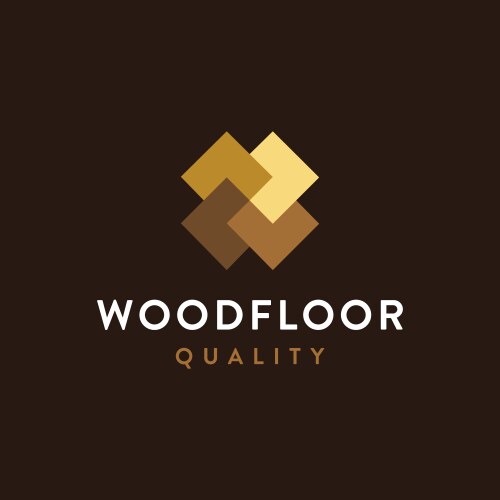 Modern minimalist wood flooring logo icon vector image