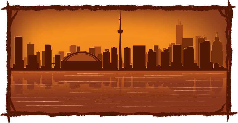 toronto skyline vector image